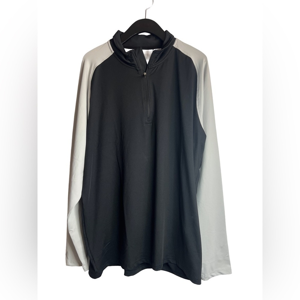 Antigua Black and 	Grey Pullover
